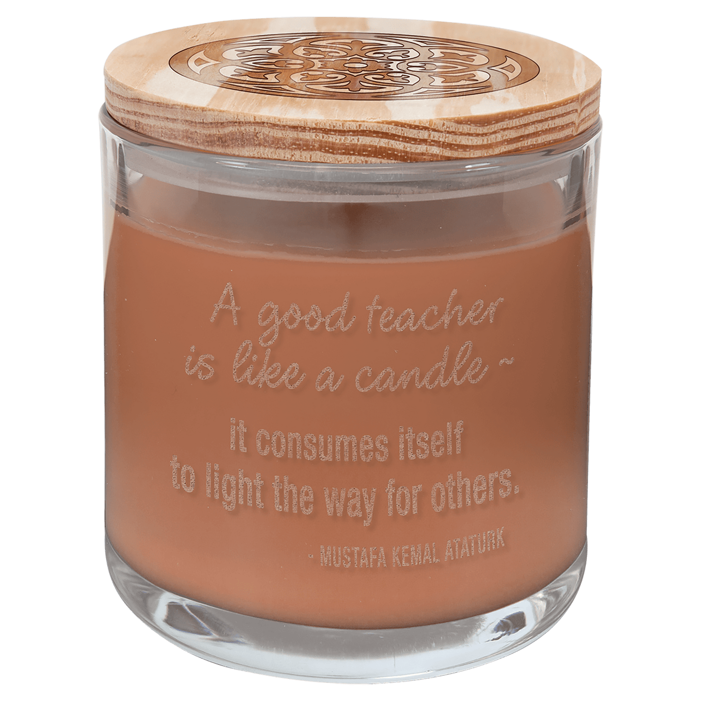 14 oz. Bright Citrus Candle in a Glass Holder with Wood Lid