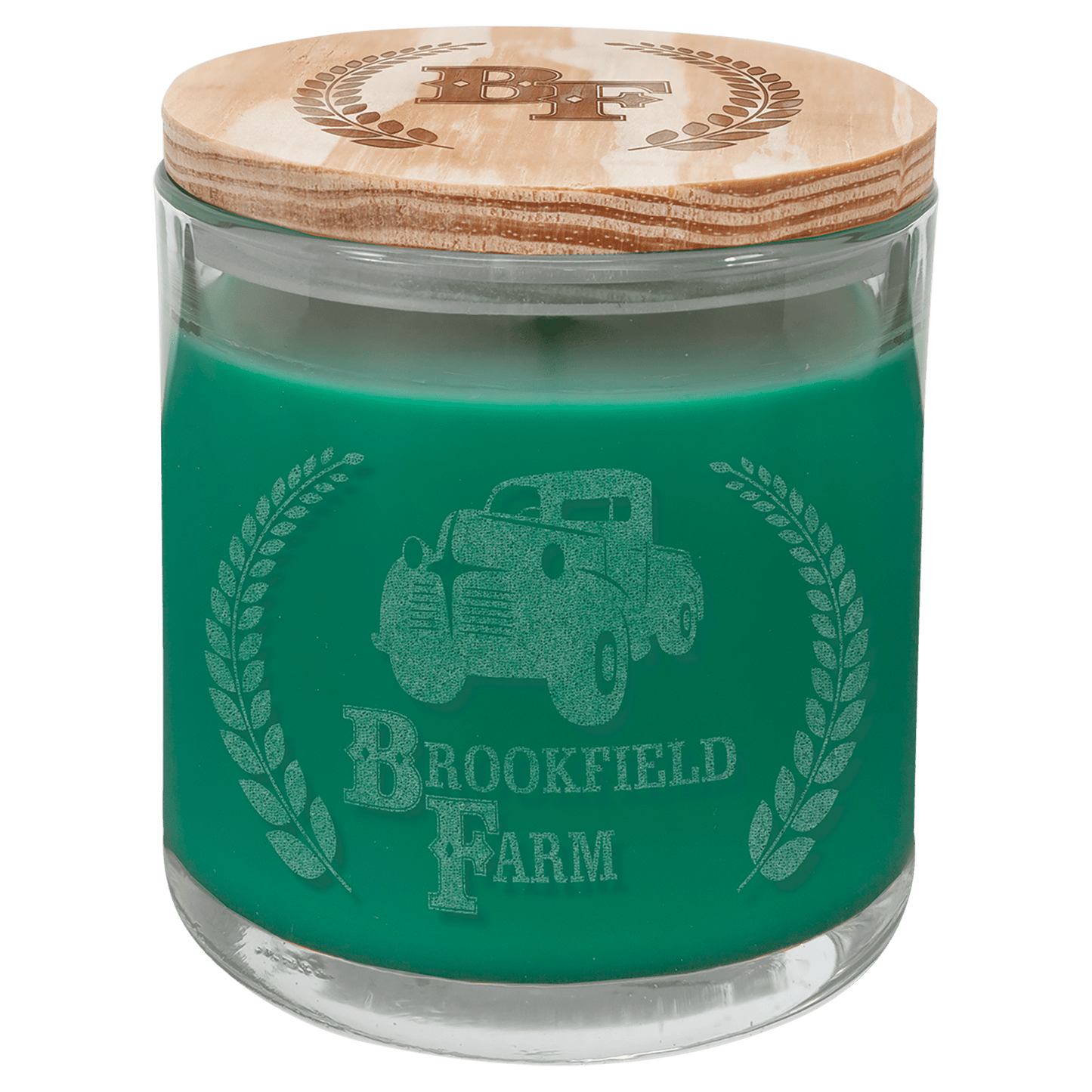 14 oz. Bright Citrus Candle in a Glass Holder with Wood Lid