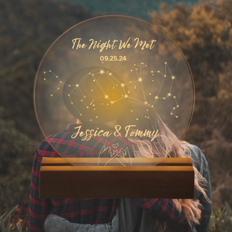 5" Personalized Round Acrylic Constellation light