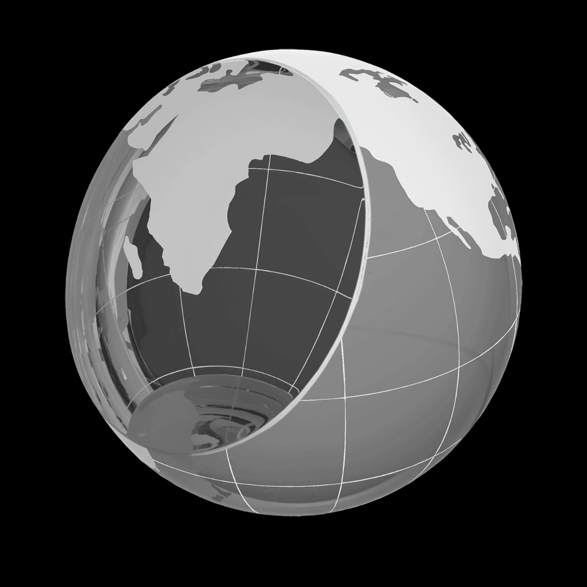 4" Crystal Globe Paperweight