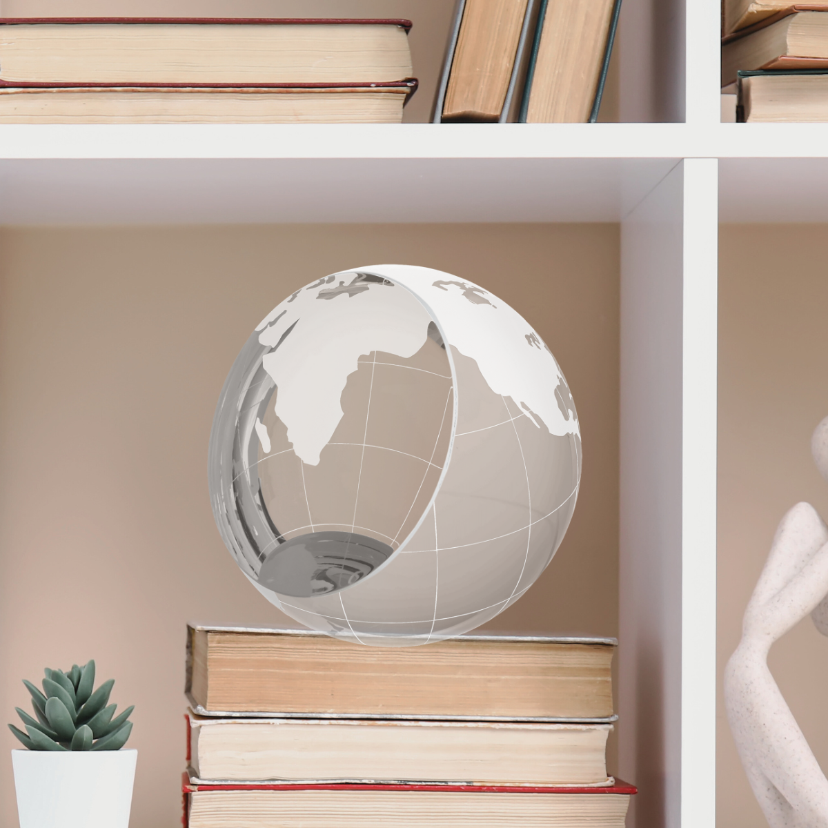 4" Crystal Globe Paperweight