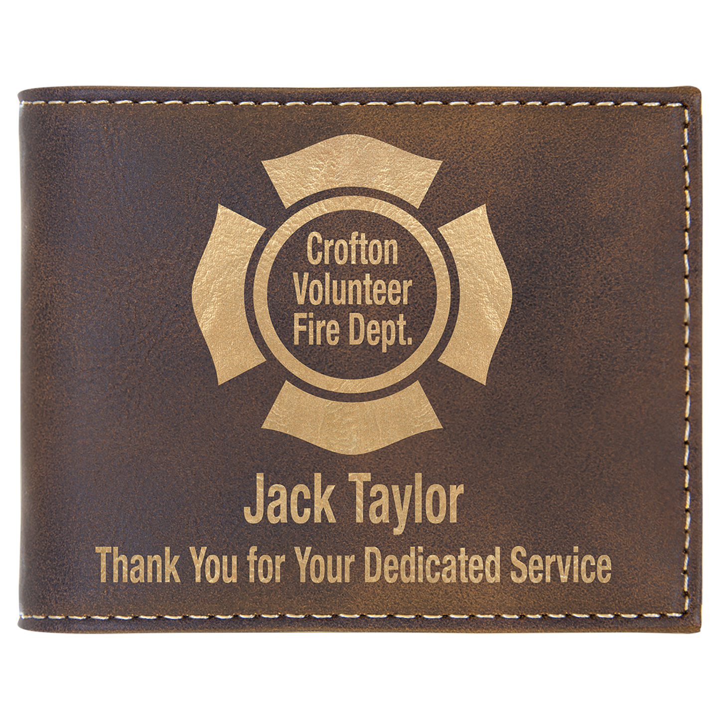 Leatherette Wallet Bi-Fold w/Flip and ID Display
