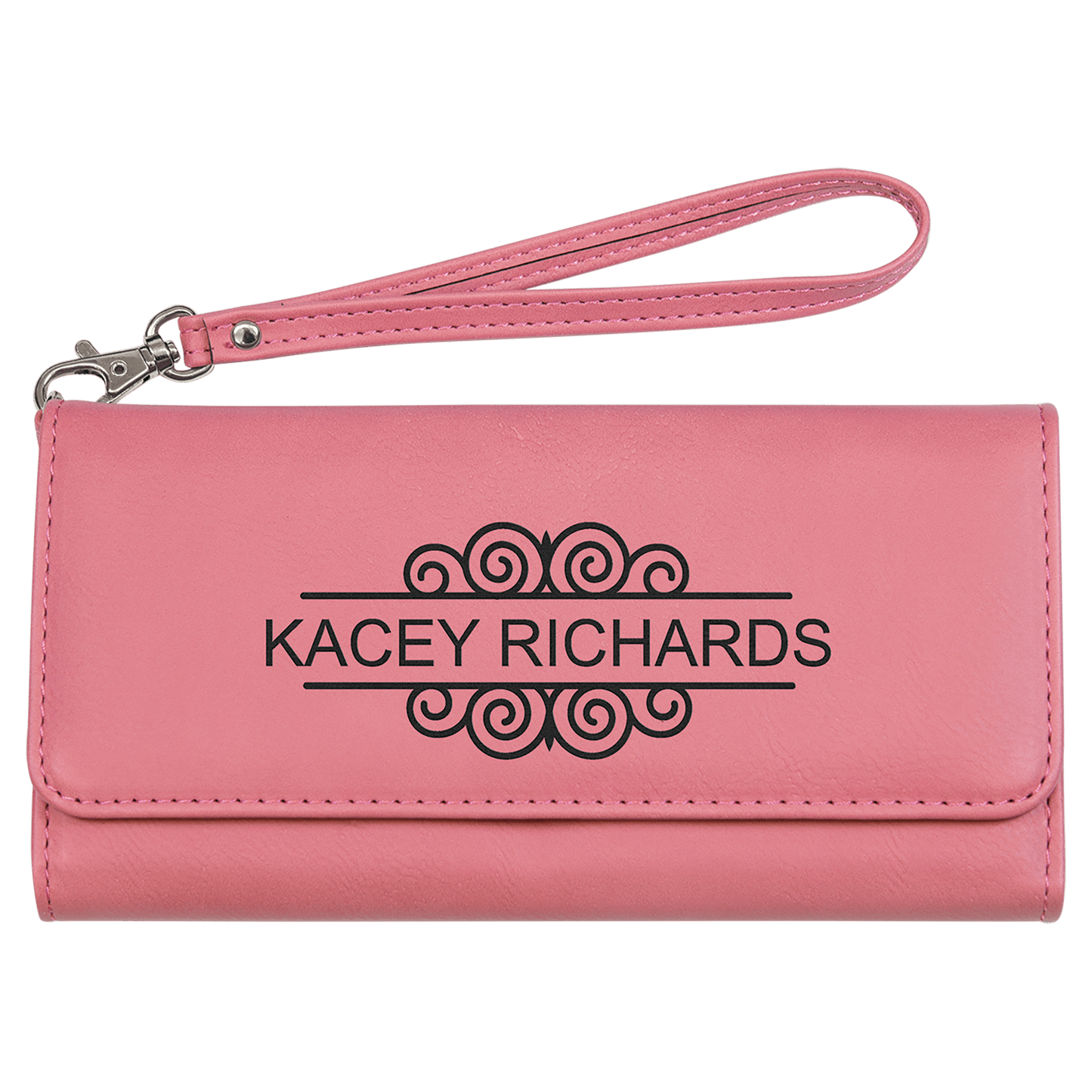 Leatherette Rawhide Wallet with Strap