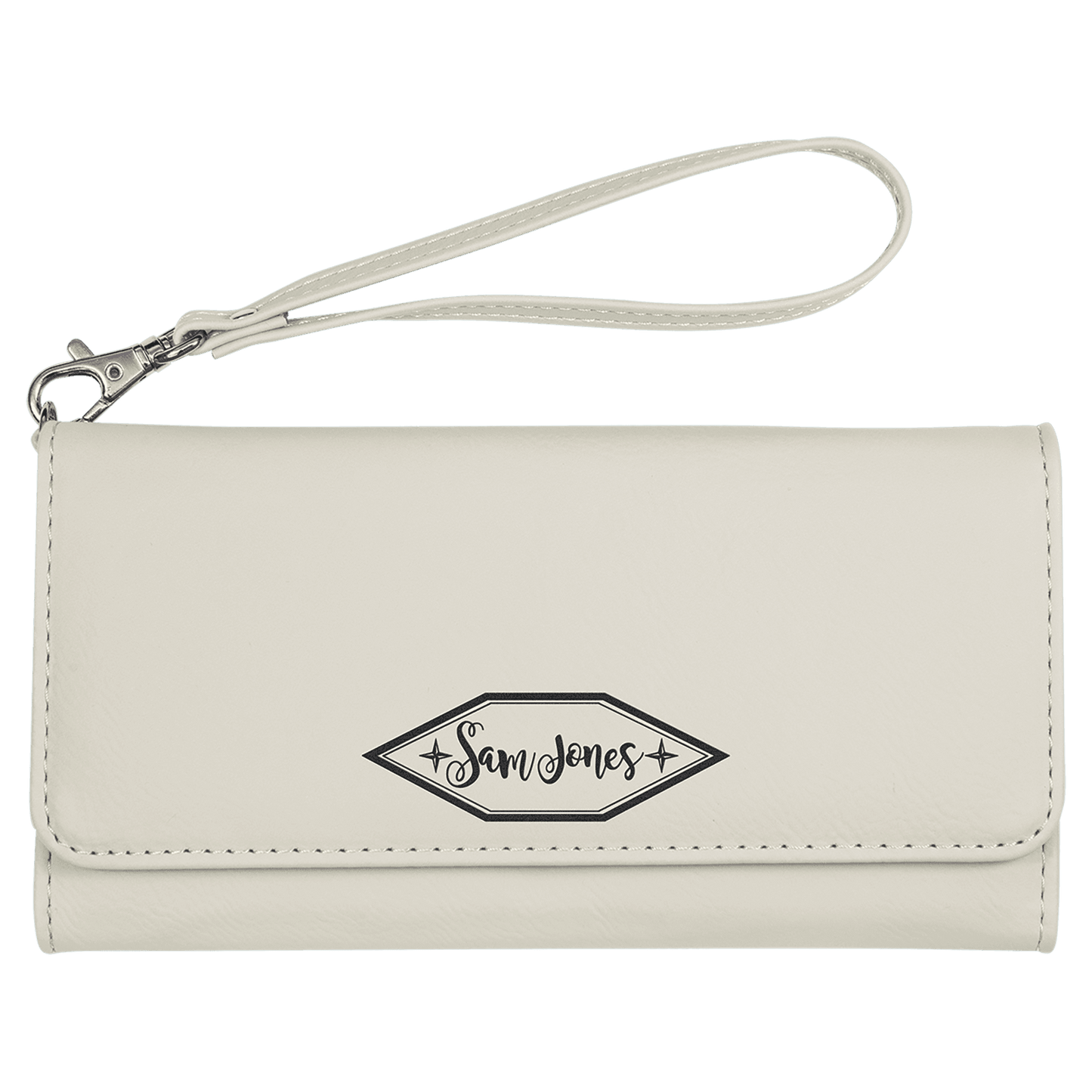 Leatherette Rawhide Wallet with Strap