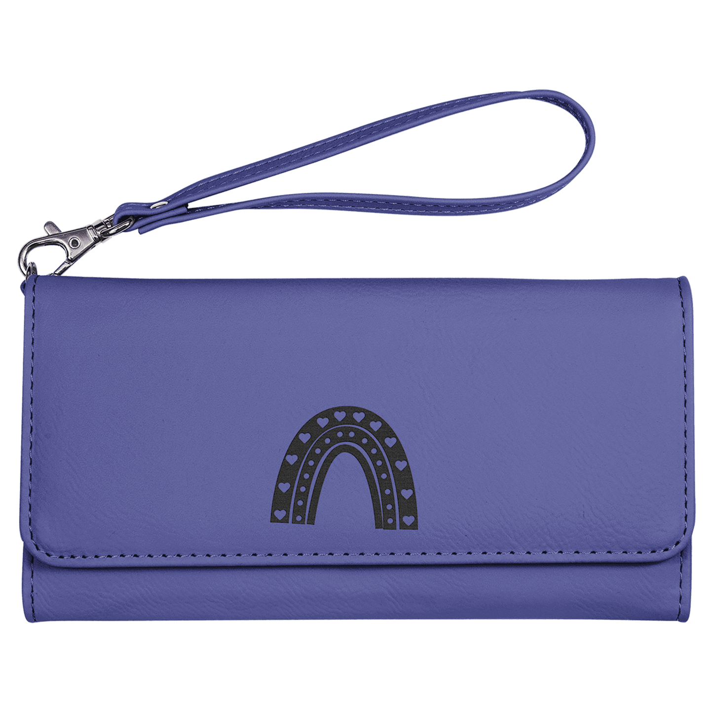 Leatherette Rawhide Wallet with Strap