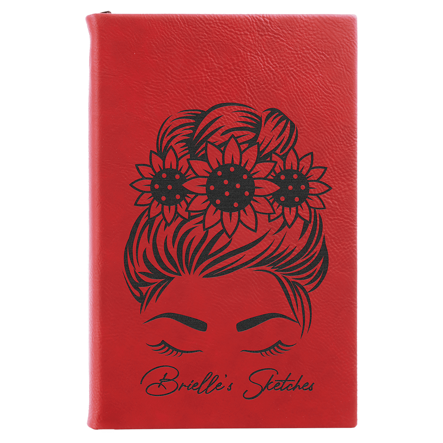 Sketch Book Unlined Notepad with Leatherette Cover in a variety of Leather Colors