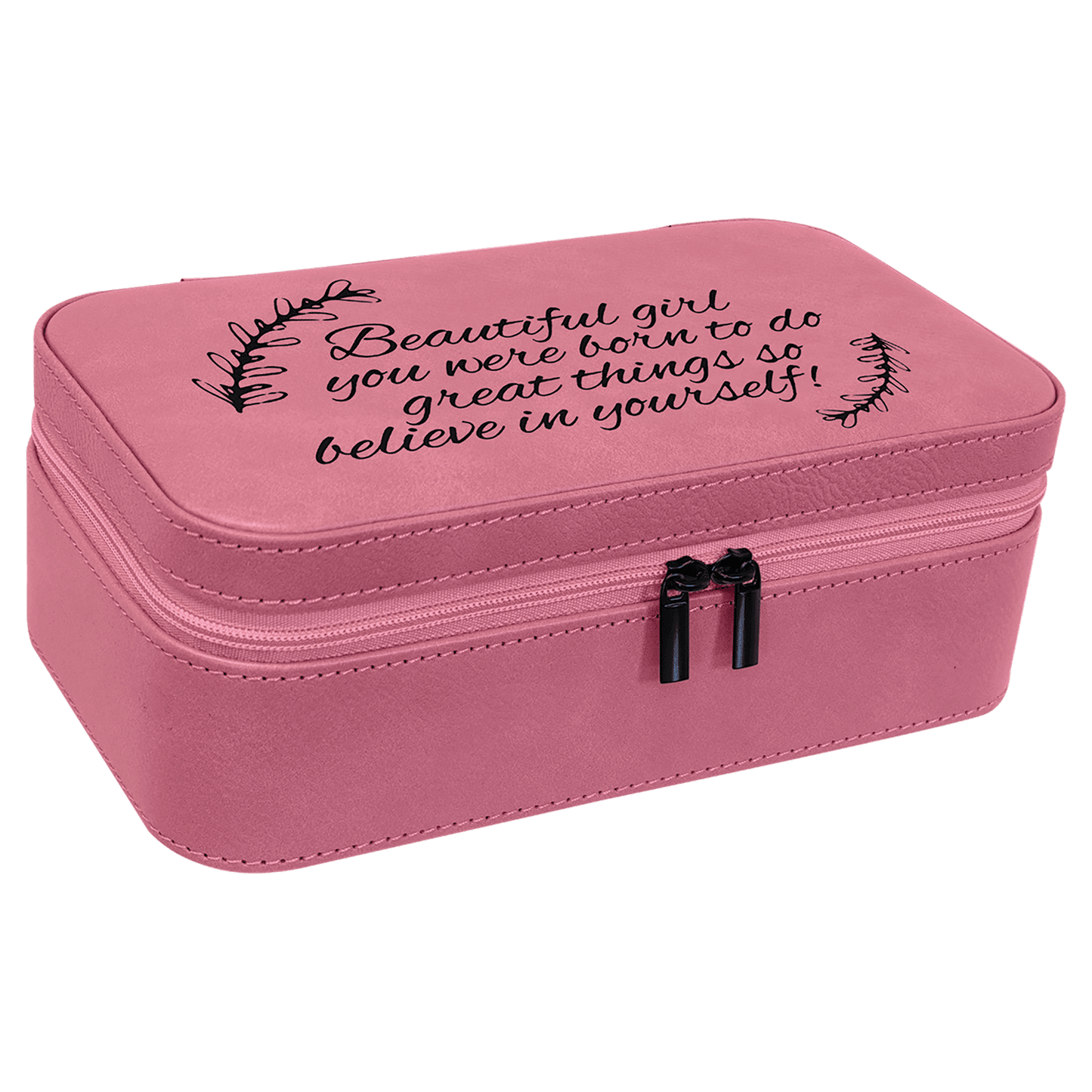 7 1/2" X 4 1/2" Dark Brown Laserable Leatherette Jewelry Box