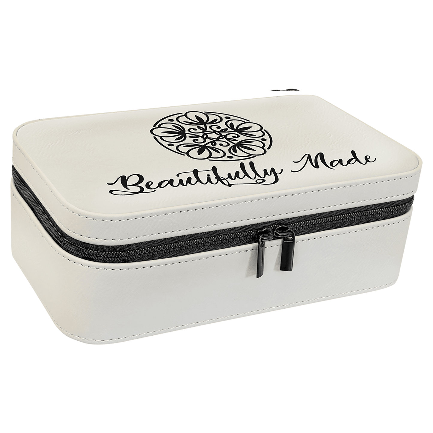 7 1/2" X 4 1/2" Dark Brown Laserable Leatherette Jewelry Box