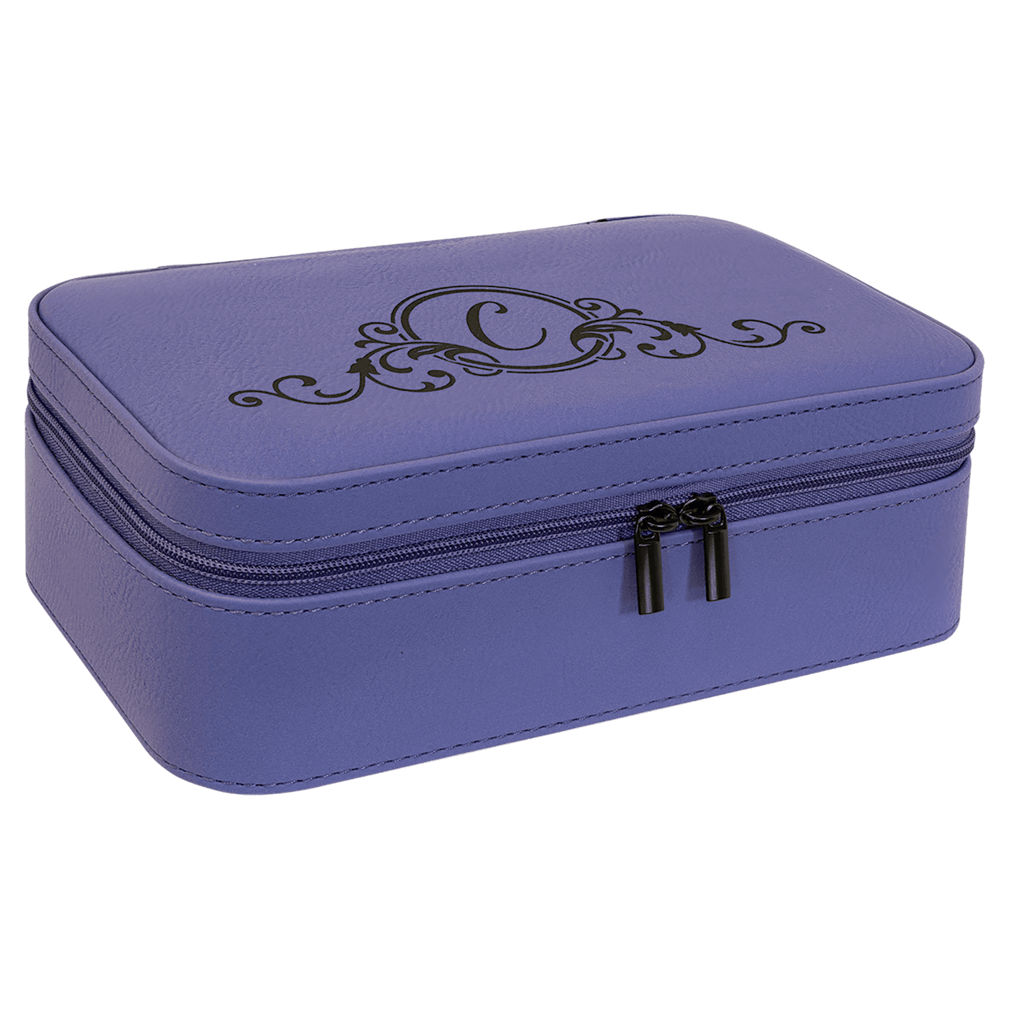 7 1/2" X 4 1/2" Dark Brown Laserable Leatherette Jewelry Box