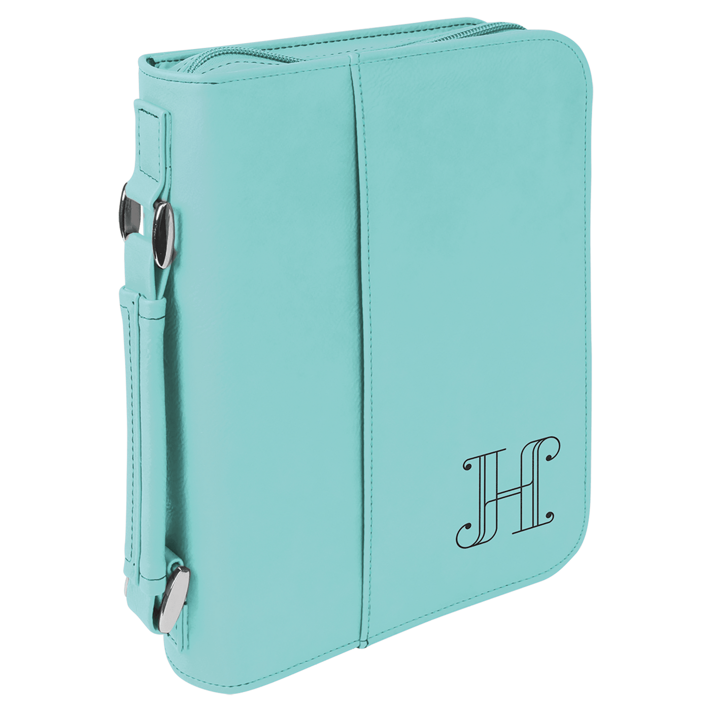 Leatherette Book/Bible Cover with Handle & Zipper 6 3/4" x 9 1/4"