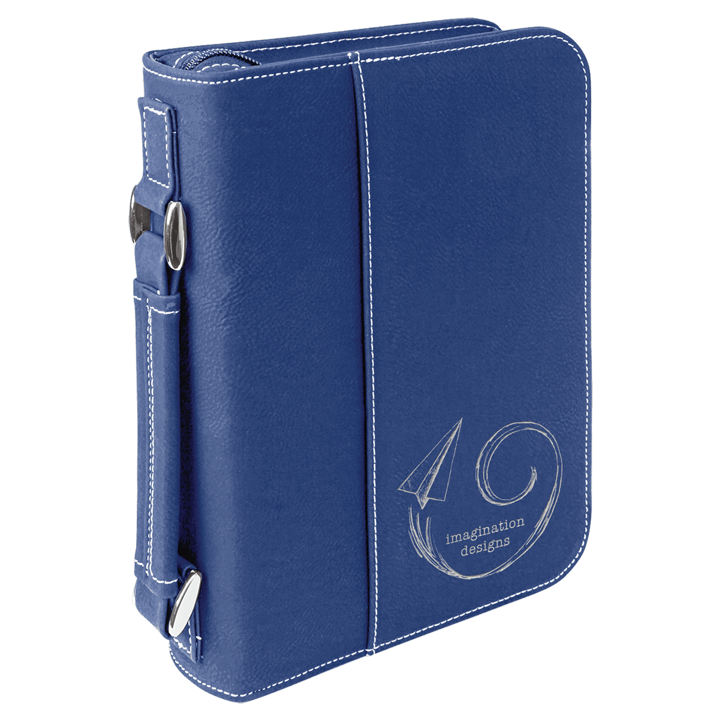Leatherette Book/Bible Cover with Handle & Zipper 6 3/4" x 9 1/4"