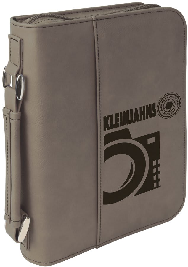 Leatherette Book/Bible Cover with Handle & Zipper 6 3/4" x 9 1/4"