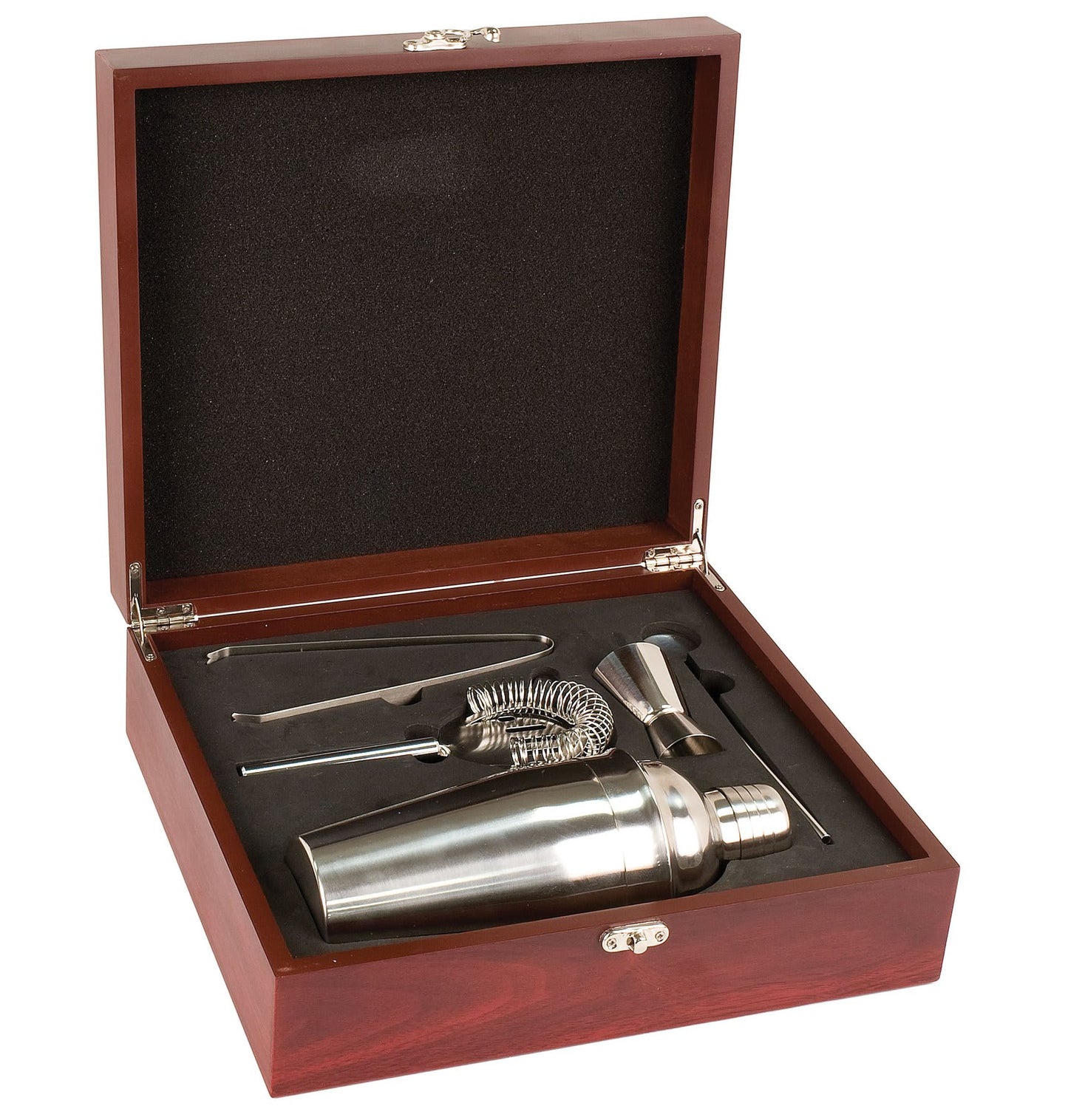 Martini Stainless Steel Utensil Gift Set in Rosewood Finish Presentation Box