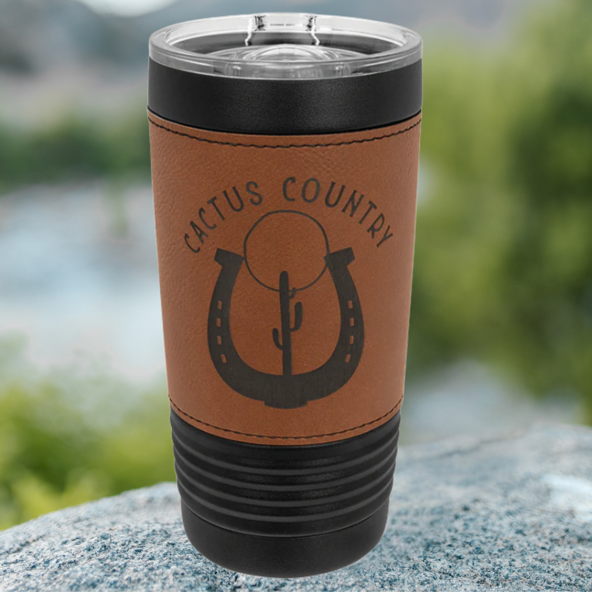 Polar Camel 20 oz. Leatherette Hold Tumbler in a variety Color Styles with Slider Lid