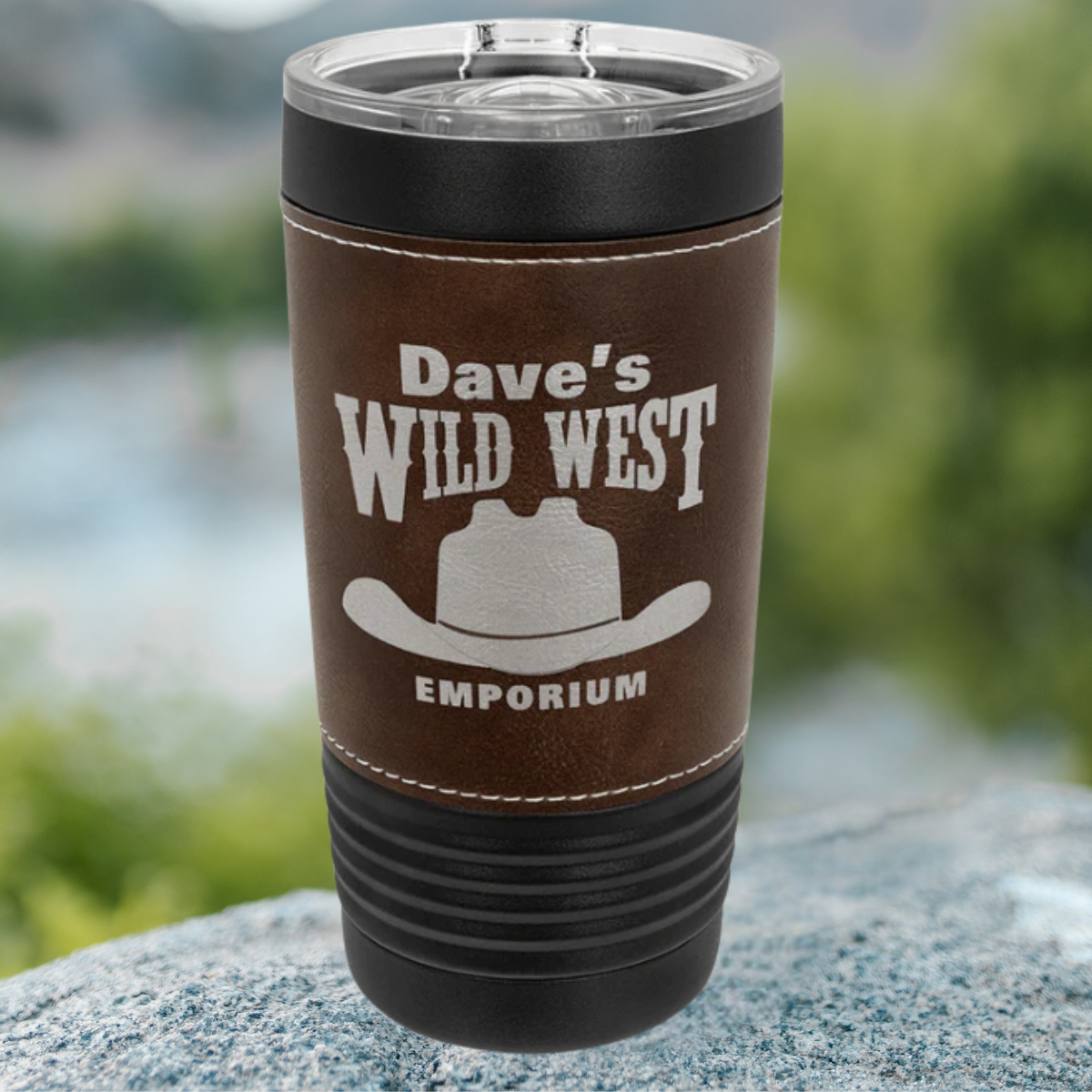 Polar Camel 20 oz. Leatherette Hold Tumbler in a variety Color Styles with Slider Lid