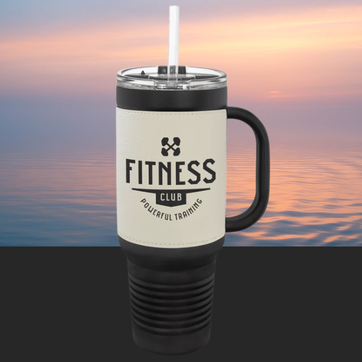 Polar Camel Travel Tumbler Leatherette with Straw included 40 oz