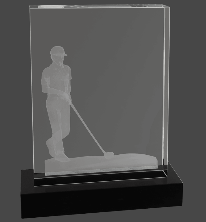 8" Crystal 3D Male Golf