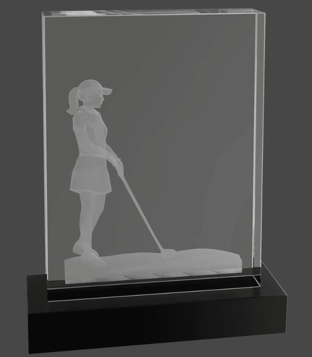 8" Crystal 3D Female Golf