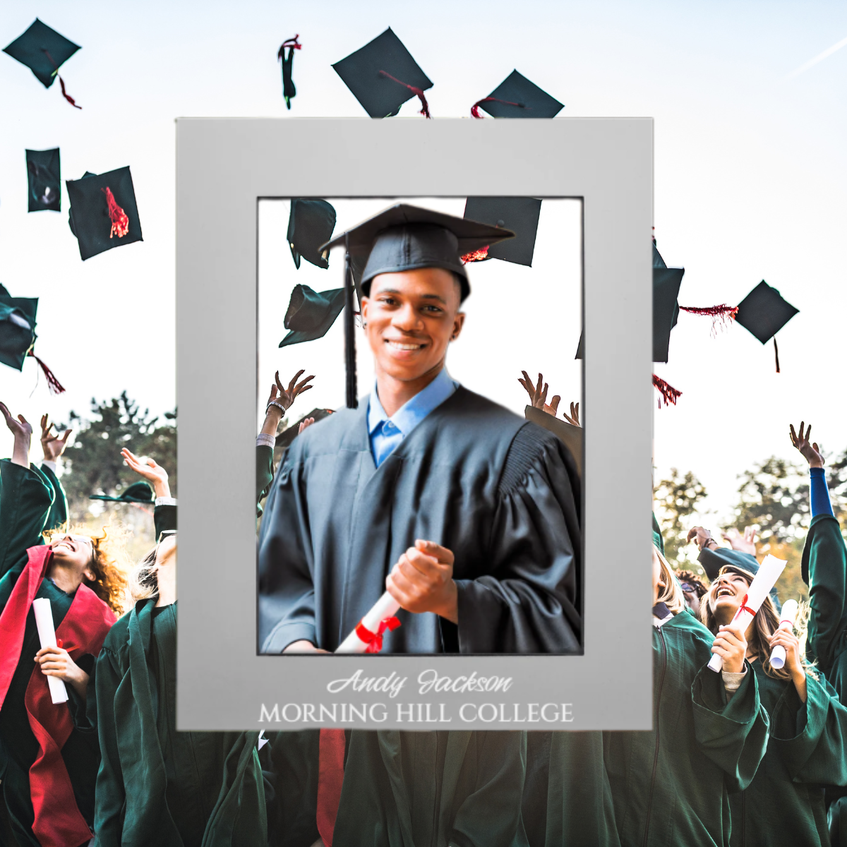 5" x 7" Gray Aluminum Photo Frame