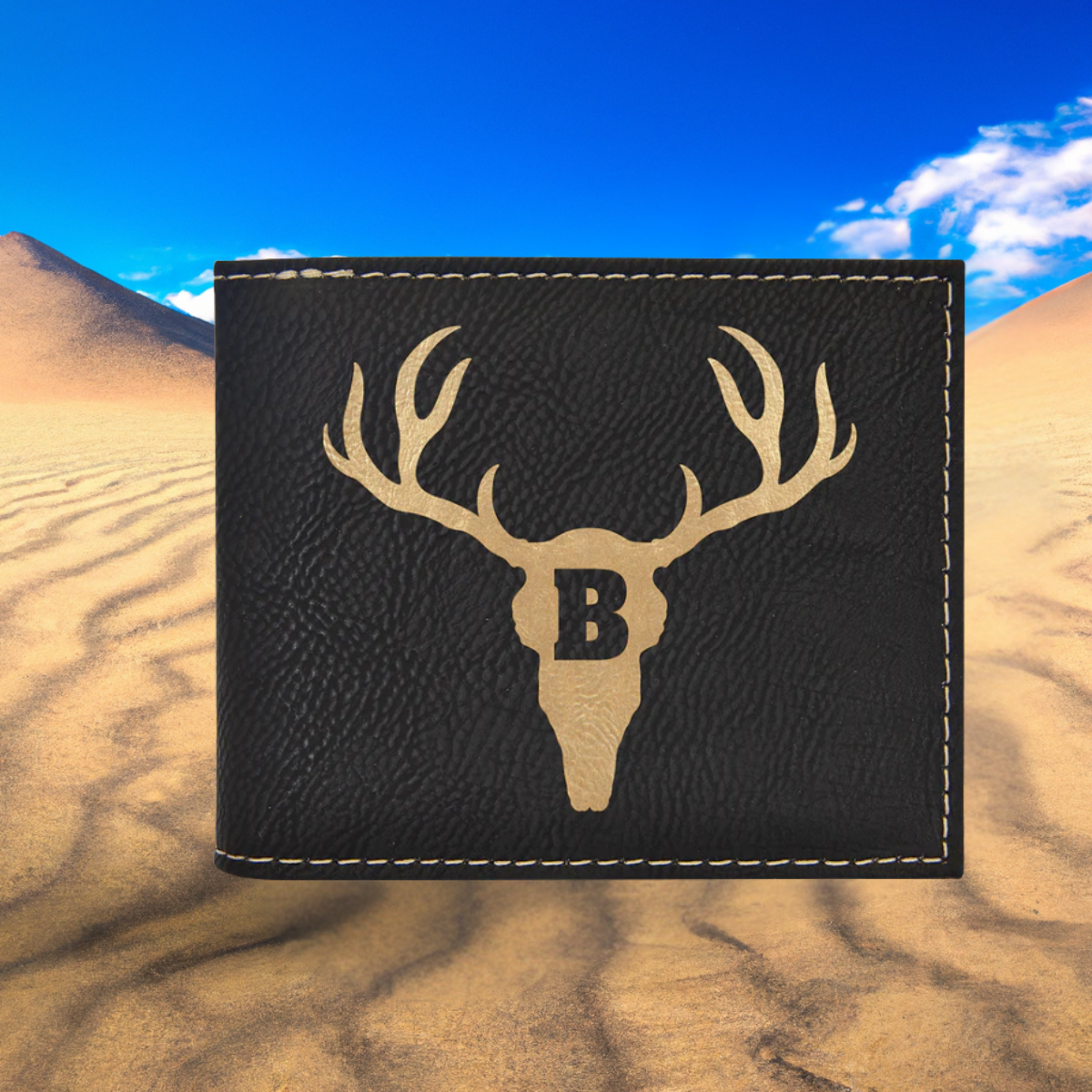 Leatherette Wallet Bi-Fold w/Flip and ID Display