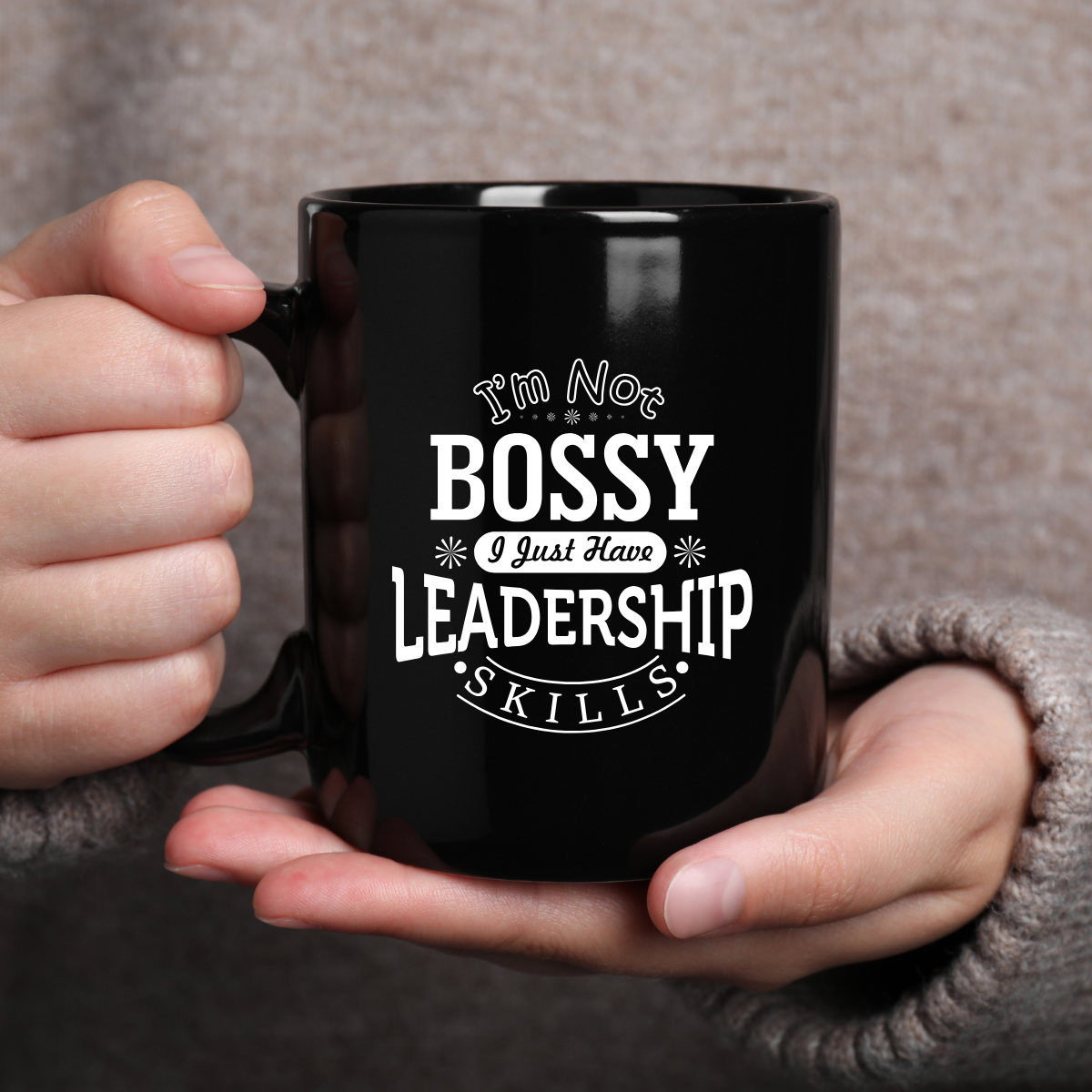 11 oz. Black Ceramic Round LazerMug