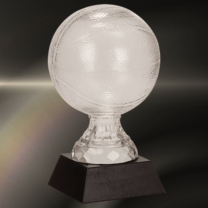 7" Glass Basketball with Marble Base