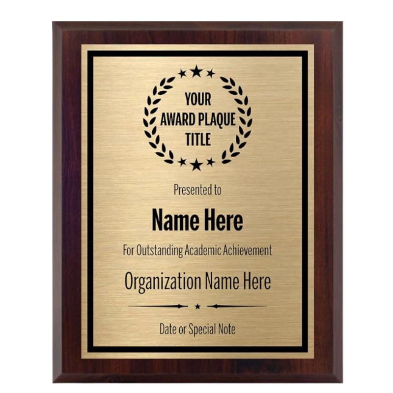 7" x 9" Value Cherry Finish Plaque