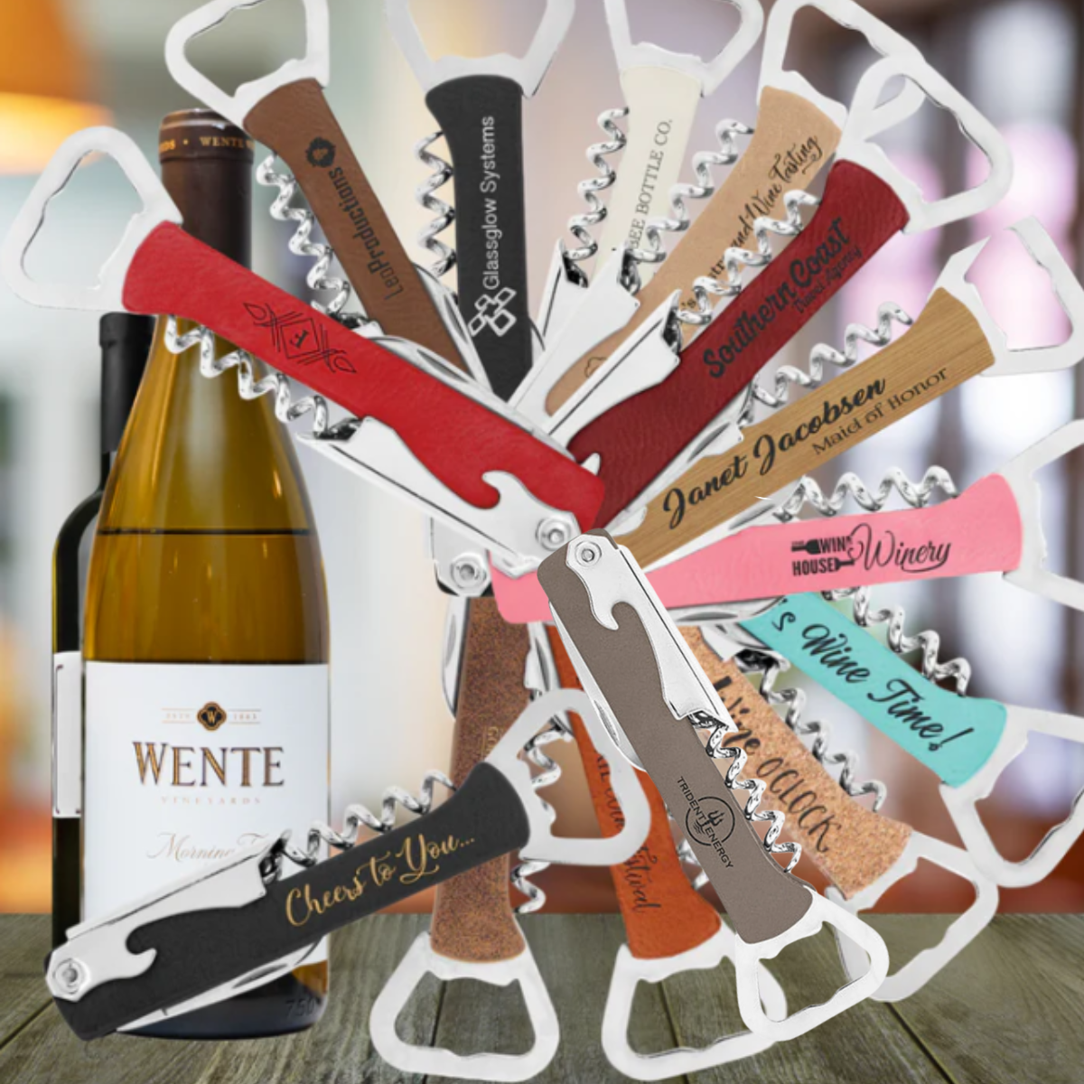 Leatherette Wine Bottle Opener