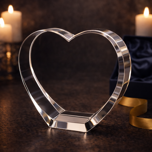 3D Crystal Heart 5.5 x 5 x 2