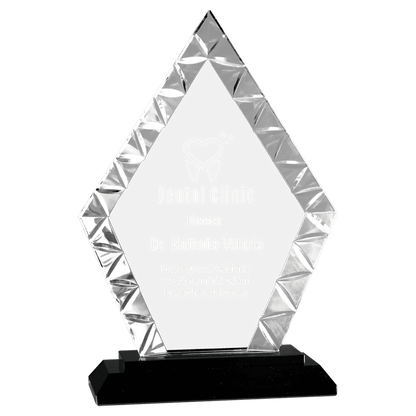 Diamond Accent Glass on Black Base