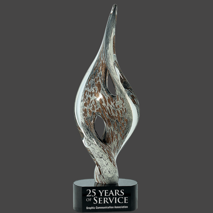 15" Spire Twist Art Glass
