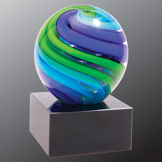 5" Two-Tone Blue & Green Sphere