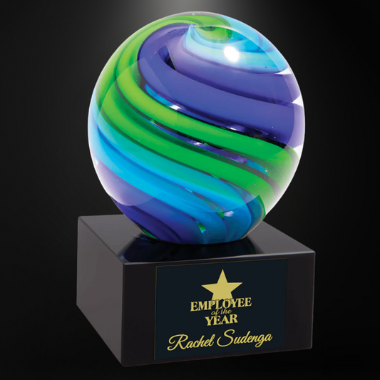 5" Two-Tone Blue & Green Sphere