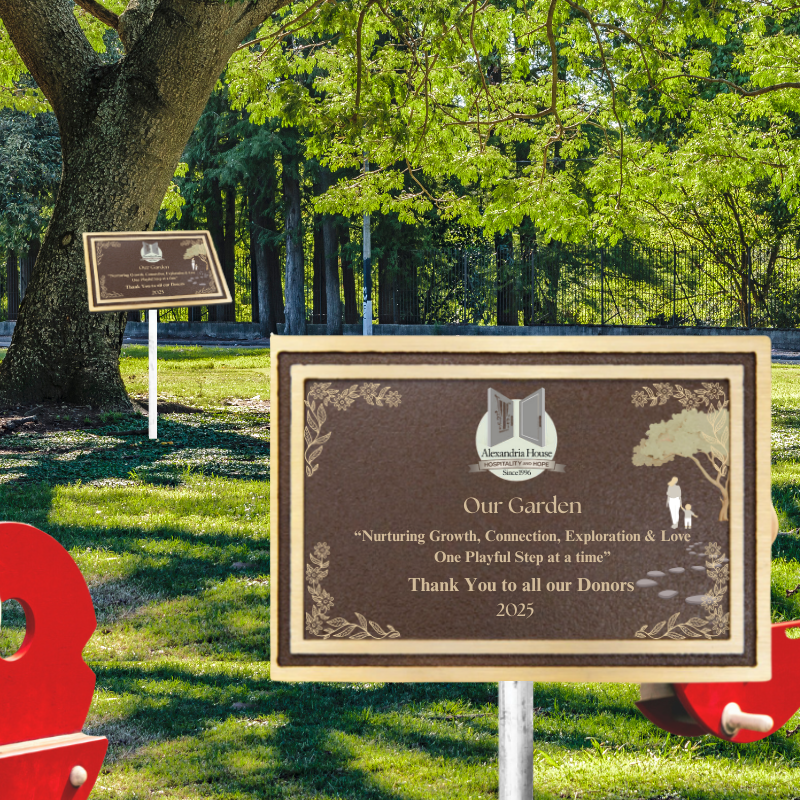 8" x 6" Bronze/Brown Rectangle Cast Aluminum Sign with 24" Aluminum Rod