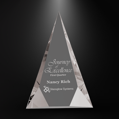 Crystal Clear Facet Triangle