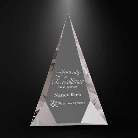 Crystal Clear Facet Triangle
