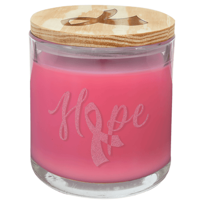14 oz. Bright Citrus Candle in a Glass Holder with Wood Lid
