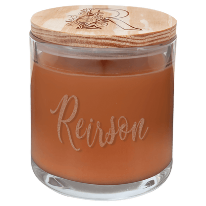14 oz. Bright Citrus Candle in a Glass Holder with Wood Lid