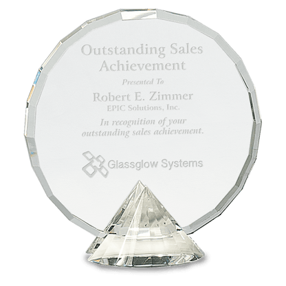 Crystal Clear Round on Clear Diamond Base