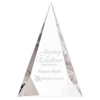 Crystal Clear Facet Triangle