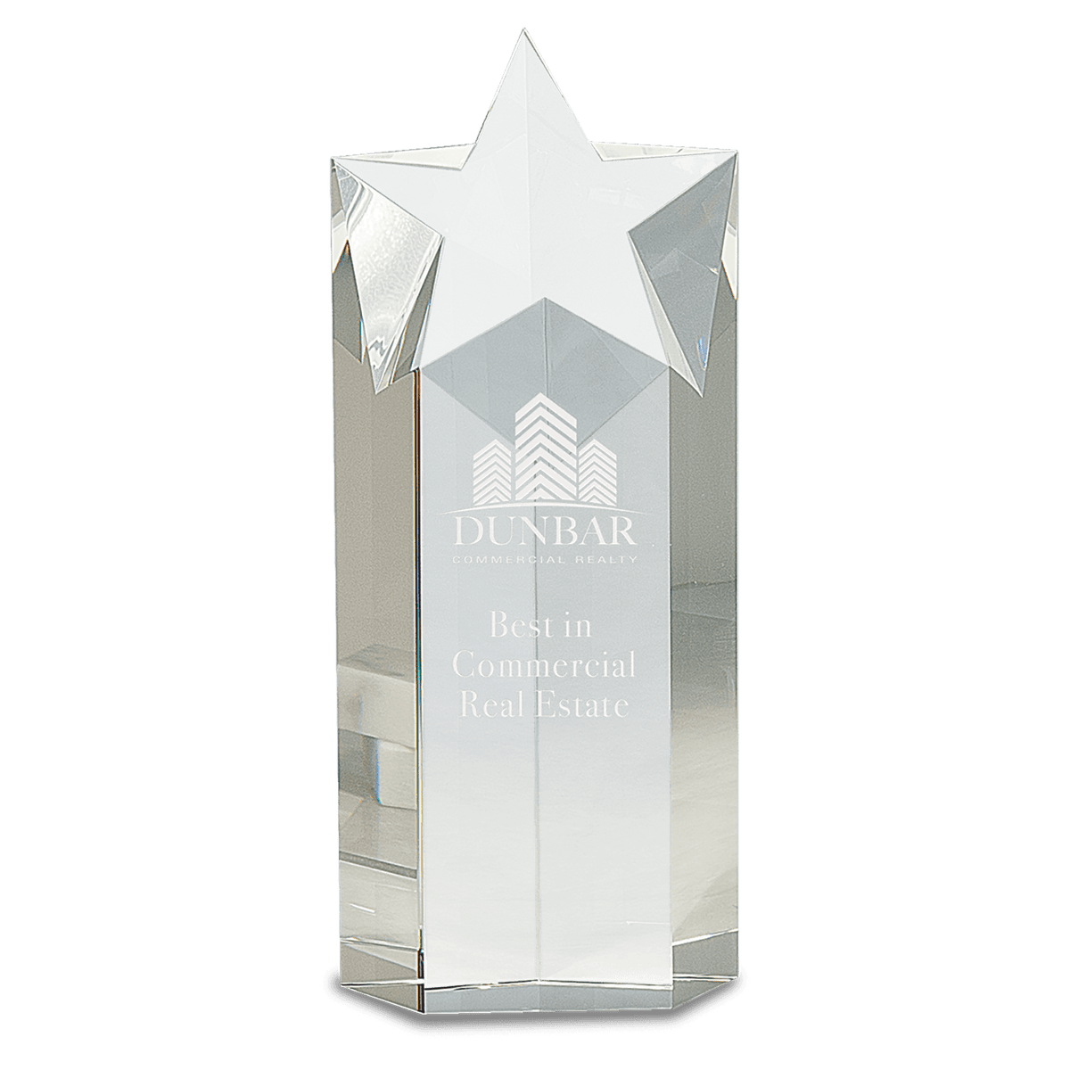 8"x 4" Clear Crystal Octagon Tower