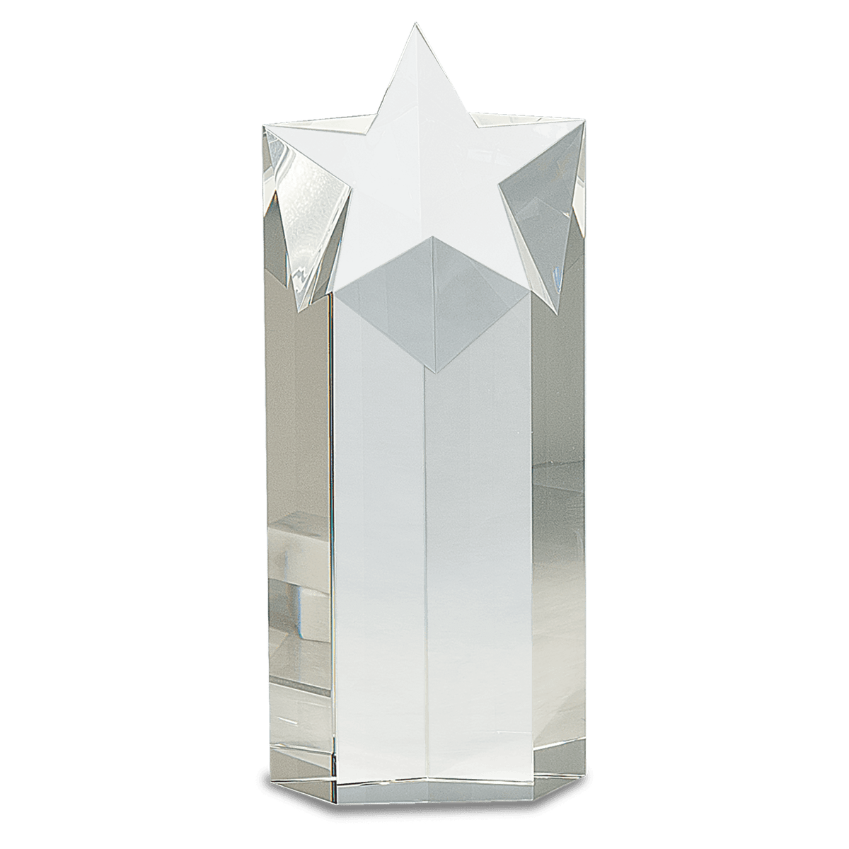 8"x 4" Clear Crystal Octagon Tower