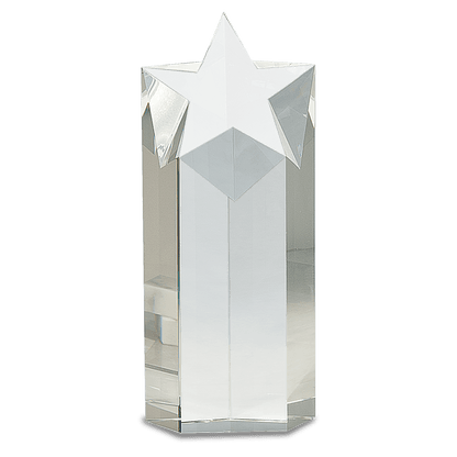 8"x 4" Clear Crystal Octagon Tower