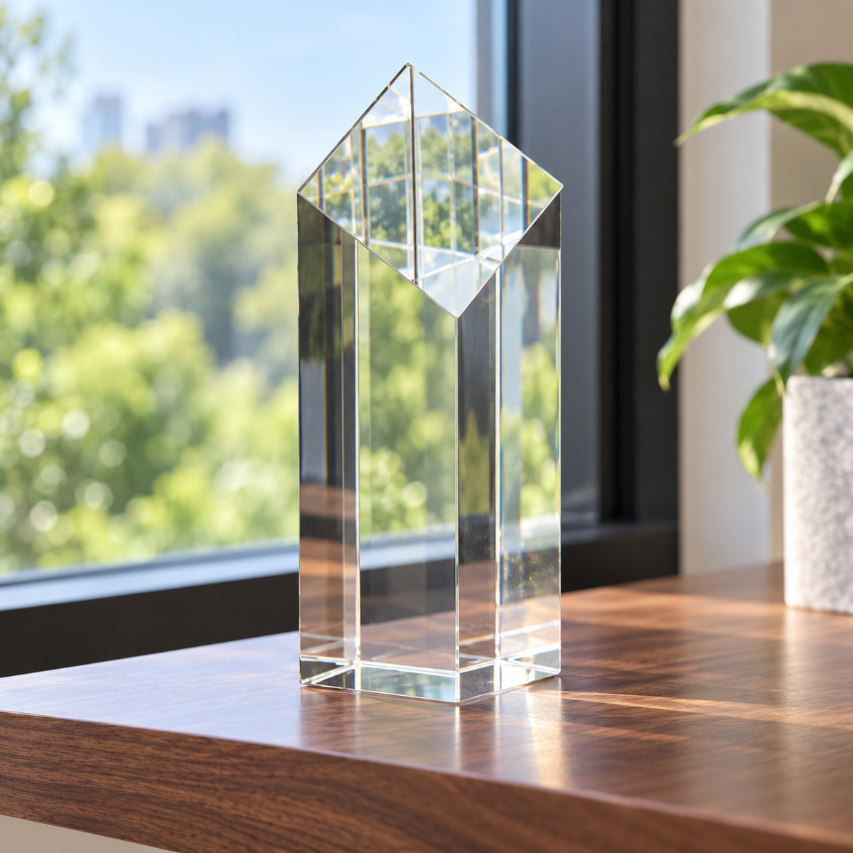 7" Crystal Diamond Top Pillar