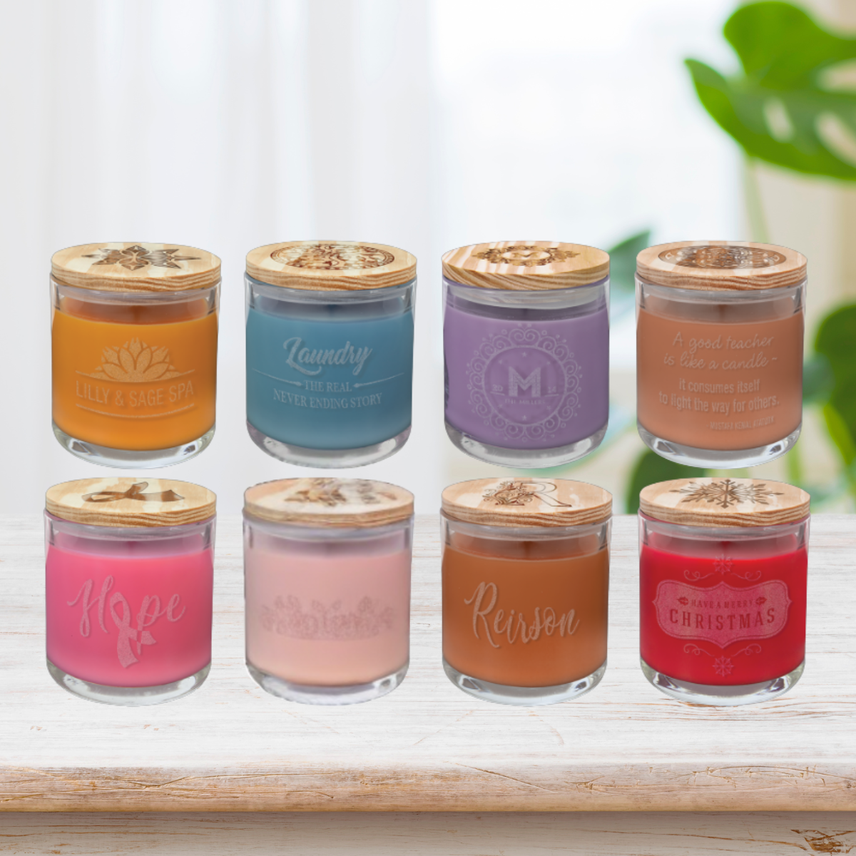 14 oz. Bright Citrus Candle in a Glass Holder with Wood Lid