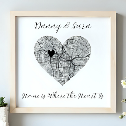 10x10"Custom Framed Special Event Map