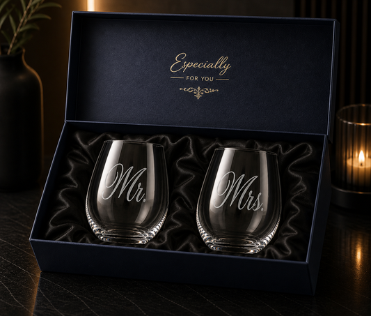 Box of 2 Polar Camel 21 oz. Stemless Wine Glasses