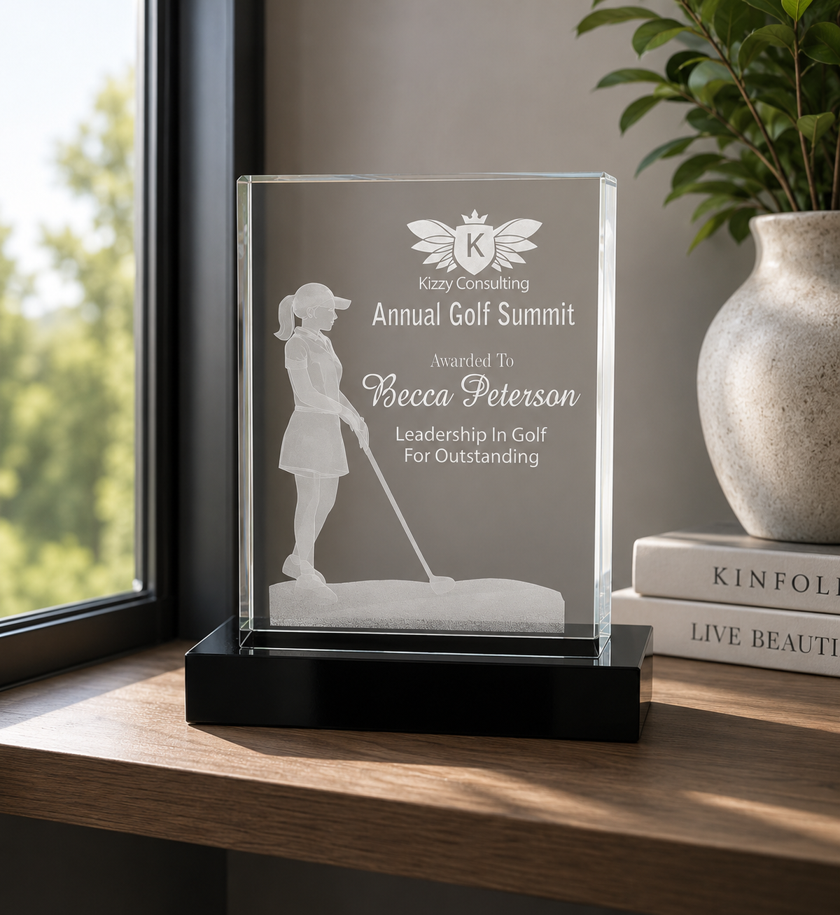 8" Crystal 3D Female Golf
