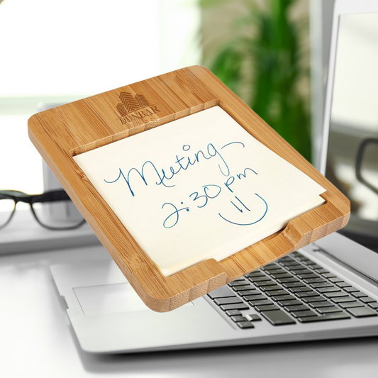 3 5/8" x 4 1/2" Bamboo Sticky Note Holder