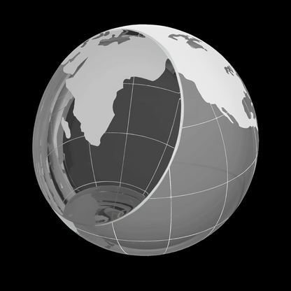 4" Crystal Globe Paperweight